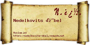 Nedelkovits Ábel névjegykártya